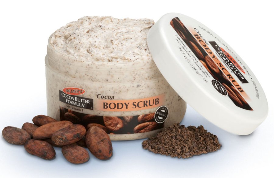 Palmer’s Cocoa Butter Cocoa Body Scrub is bursting with a blend of